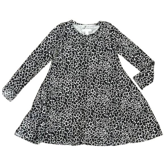 NWT Harper Canyon Girls Black Gray Leopard Long Sleeve Dress Size XL 14 16 - Picture 5 of 5
